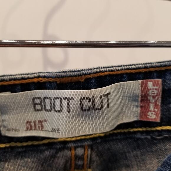 Levi's 515 Bootcut Curvy Blue Jeans Stretch Denim Plus Size 18 - Picture 5 of 12